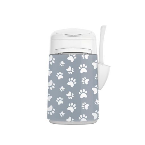 LitterLocker Fashion Stoff-Bezug Cat paws grey