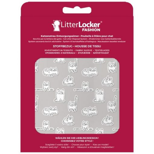 LitterLocker Fashion Stoff-Bezug Paper Cats