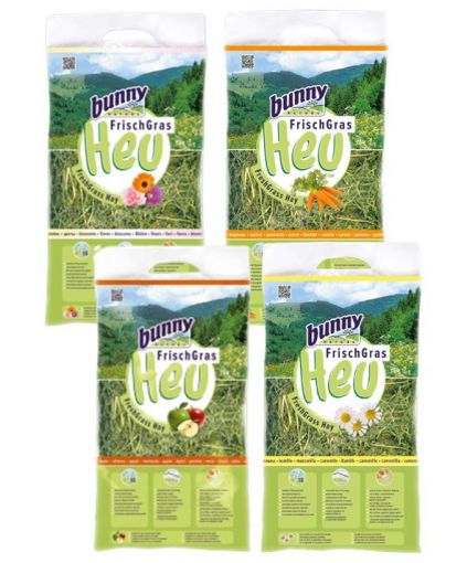 Bunny FrischGras Heu Probierpaket 4 x 500g verschiedene Sorten