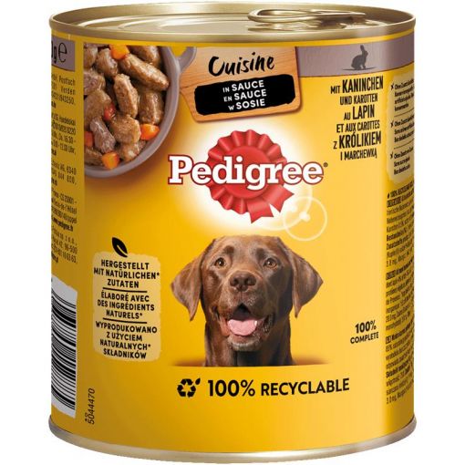 Pedigree Dose Cuisine in Sauce Kaninchen & Karotten 800g (Menge: 12 je Bestelleinheit)