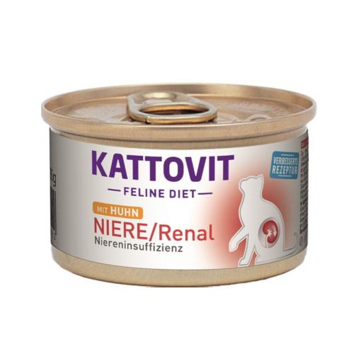 Kattovit Dose Feline Diet Niere/Renal mit Huhn bei Niereninsuffizienz 85g (Menge: 12 je Bestelleinheit)