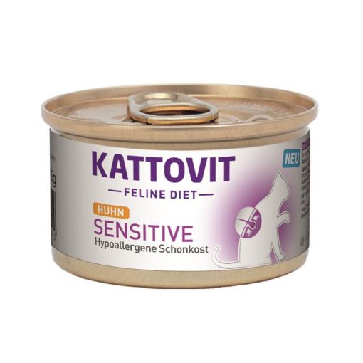 Kattovit Dose Feline Diet Sensitive Hypoallergene Schonkost (D-Rezeptur) 85g (Menge: 12 je Bestelleinheit)