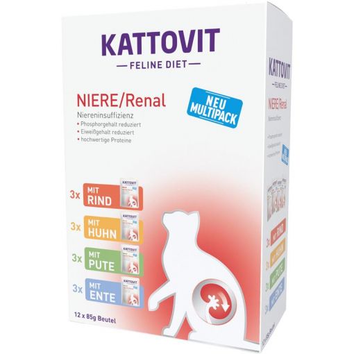 Kattovit PB Feline Diet Niere/Renal Multipack 12x85g (Menge: 5 je Bestelleinheit)