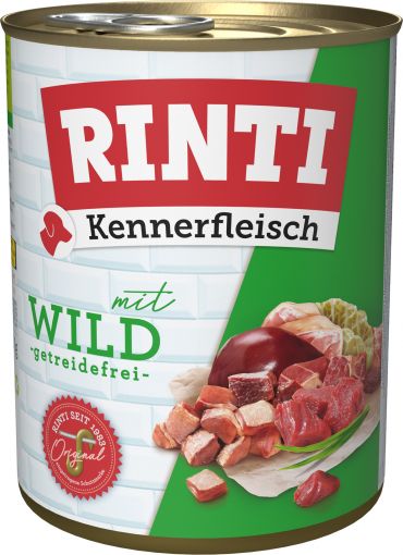 Rinti Dose Kennerfleisch Wild 800 g (Menge: 12 je Bestelleinheit)