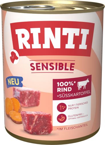 Rinti Dose Sensible Rind & Süßkartoffel 800g (Menge: 6 je Bestelleinheit)