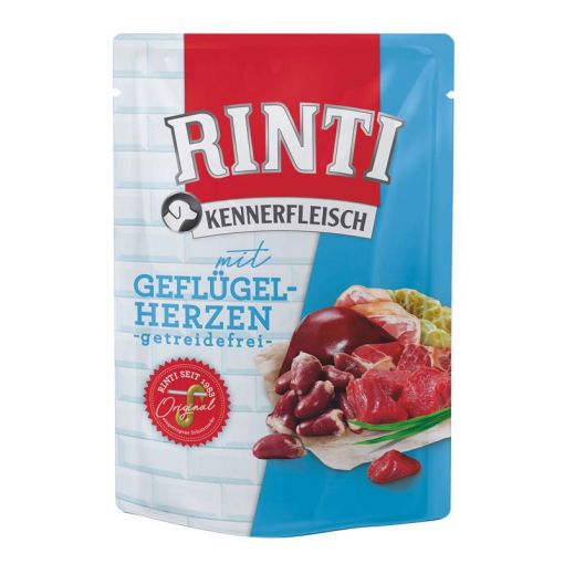 Rinti Kennerfleisch Frischebeutel Geflügelherzen 400 g (Menge: 10 je Bestelleinheit)