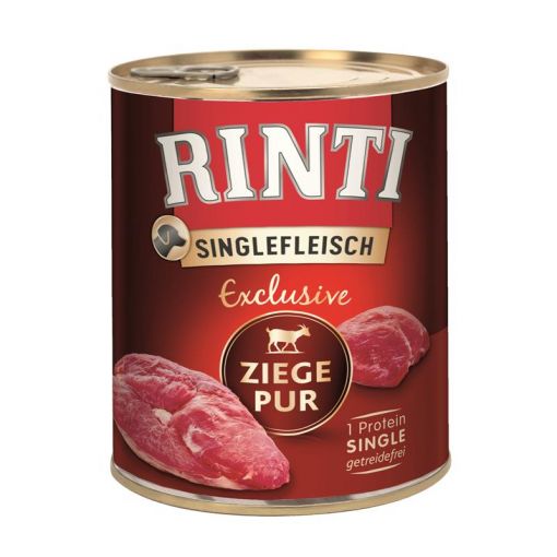 Rinti Dose Singlefleisch Exclusive Ziege Pur 800 g (Menge: 6 je Bestelleinheit)