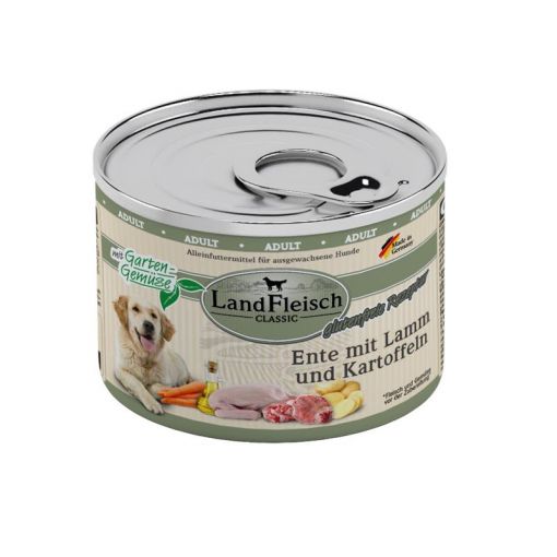 Landfleisch Dog Classic Ente mit Lamm, Kartoffeln & Gartengemüse 195g (Menge: 6 je Bestelleinheit)