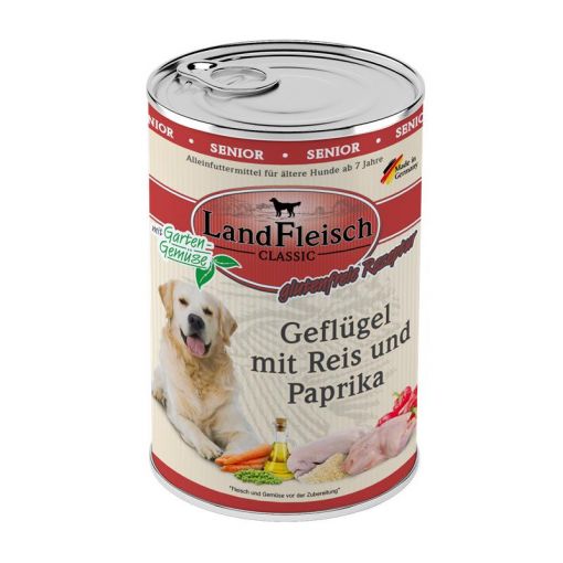 Landfleisch Classic Senior Geflügel mit Reis, Paprika & Gartengemüse 400 g (Menge: 6 je Bestelleinheit)