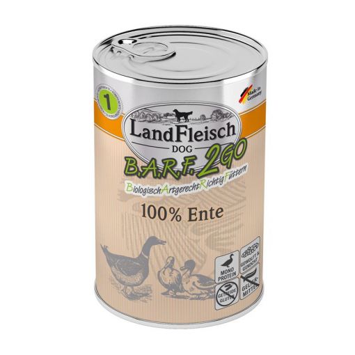 LandFleisch B.A.R.F.2GO 100% von der Ente 400g (Menge: 6 je Bestelleinheit)