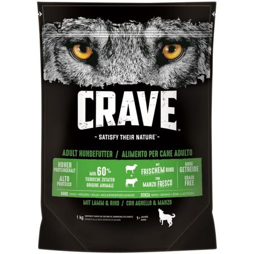 Crave Dog Trockenfutter Lamm & Rind 1 kg