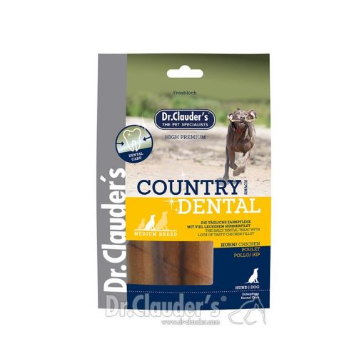 Dr. Clauders Dog Snack Country Dental Huhn Medium Breed 120g