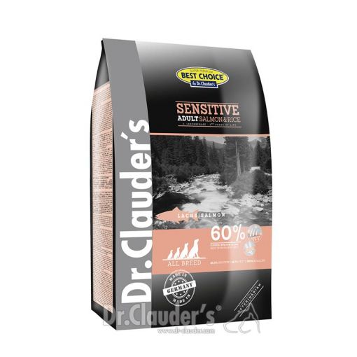 Dr. Clauders Best Choice Dog Sensitive Adult Salmon & Rice 12,5kg