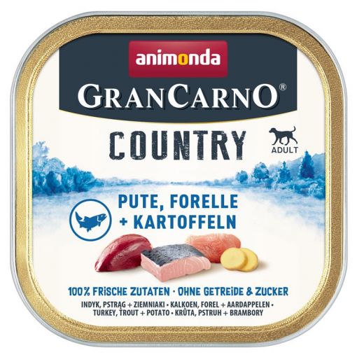 Animonda GranCarno Country Adult Pute, Forelle & Kartoffel 150g (Menge: 22 je Bestelleinheit)