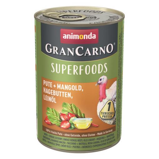 Animonda GranCarno Adult Superfood Pute & Mangold 400g (Menge: 6 je Bestelleinheit)