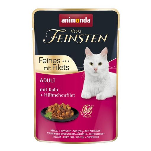 Animonda vom Feinsten Adult Kalb & Hühnchenfilet 85g (Menge: 18 je Bestelleinheit)