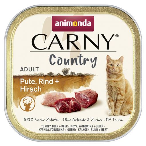 Animonda Carny Country Adult Pute, Rind & Hirsch 100g (Menge: 32 je Bestelleinheit)