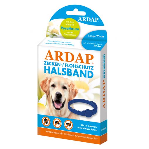 Ardap Zecken- u. Flohhalsband große Hunde über 25 Kg 75 cm