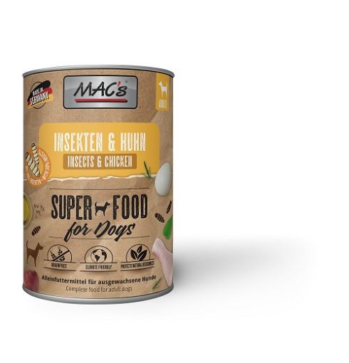 MACs Dog Huhn & Insekten 400g (Menge: 6 je Bestelleinheit)