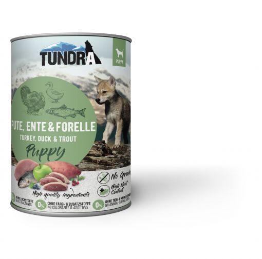 Tundra Dog Dose Puppy Pute, Ente & Forelle 800g (Menge: 6 je Bestelleinheit)