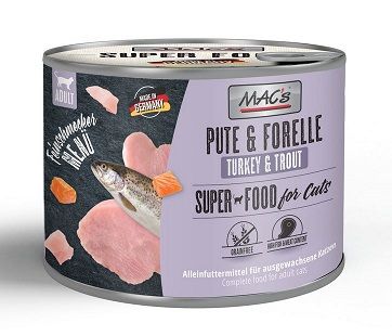 MACs Cat Feinschmecker Pute & Forelle 200g (Menge: 6 je Bestelleinheit)