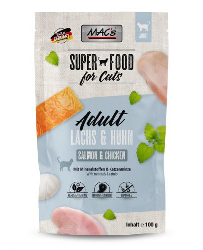 MACs Cat Pouch Lachs & Huhn 100g (Menge: 12 je Bestelleinheit)