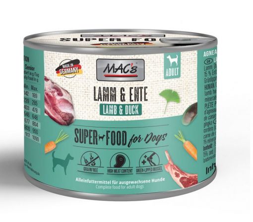 MACs Dog Lamm & Ente 200g (Menge: 6 je Bestelleinheit)