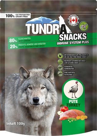 Tundra Dog Snack Immune System Pute 100g