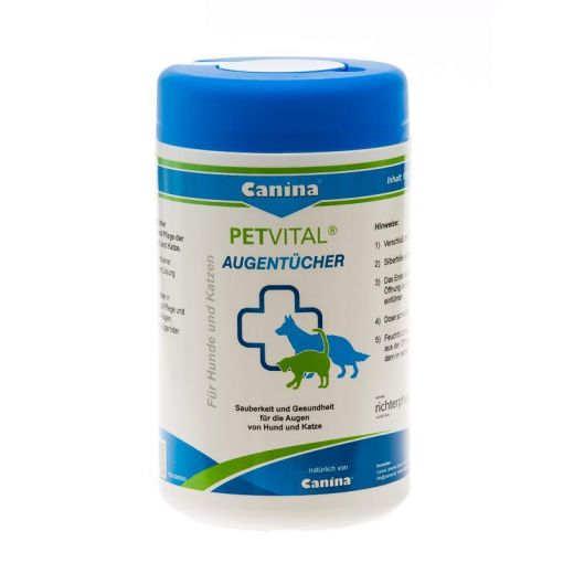 Canina Pharma PETVITAL Augentücher 120 Stück