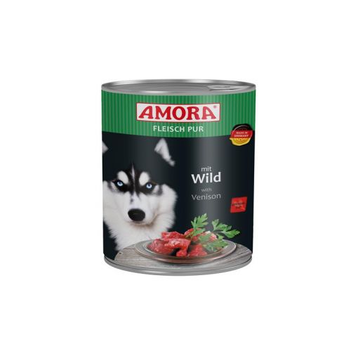 AMORA Dog Fleisch pur getreidefrei Wild 800g (Menge: 6 je Bestelleinheit)