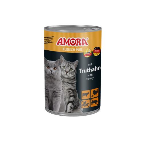 AMORA Cat Fleisch Pur Truthahn 400g (Menge: 6 je Bestelleinheit)