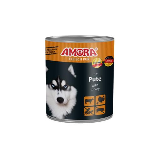 AMORA Dog Fleisch Pur Pute 800g (Menge: 6 je Bestelleinheit)