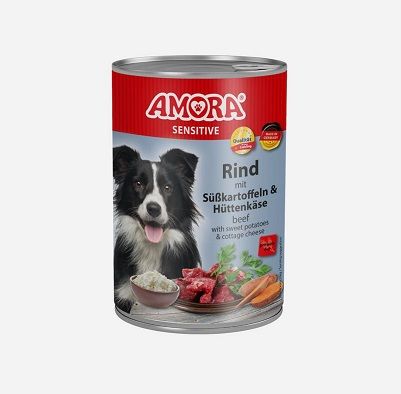 AMORA Dog Sensitive Rind & Süßkartoffel 400g (Menge: 6 je Bestelleinheit)