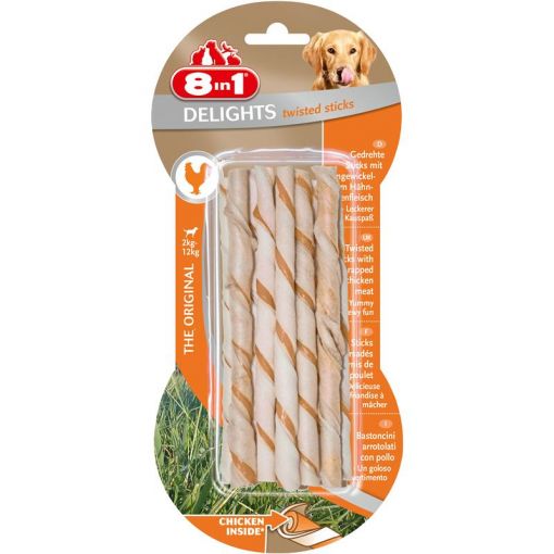 8in1 Delights Twisted Sticks Chicken 10 Stück