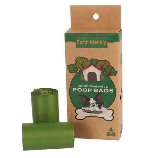 Earth Friendly POOP BAGS Hundekotbeutel 4 Rollen