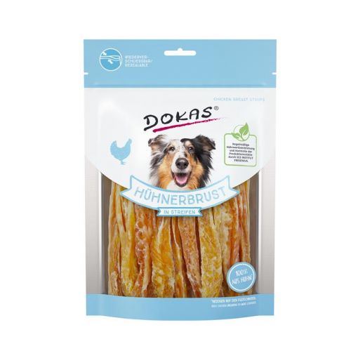 Dokas Dog Hühnerbrust in Streifen 250 g (Menge: 8 je Bestelleinheit)