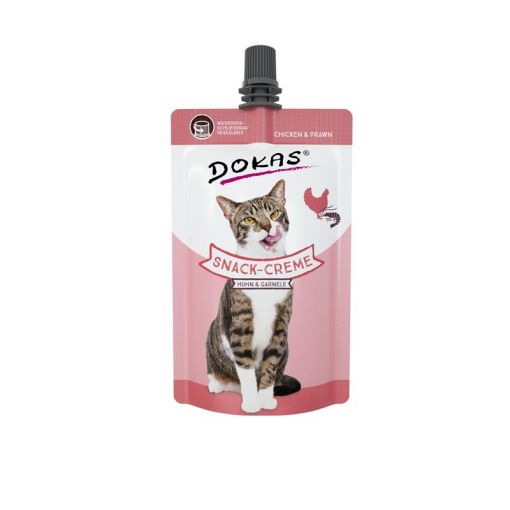 Dokas Cat Snack-Creme Huhn & Garnele 90 g (Menge: 14 je Bestelleinheit)