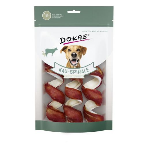 Dokas Dog Kauspirale mit Entenbrustbrust 3 St. 110 g (Menge: 8 je Bestelleinheit)