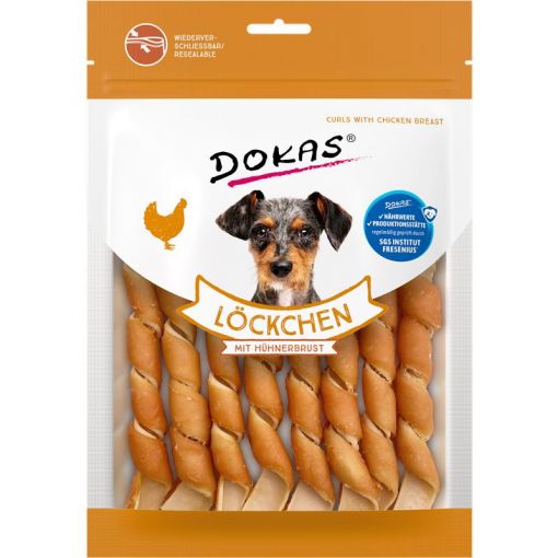 Dokas Dog Löckchen mit Hühnerbrust 120g (Menge: 9 je Bestelleinheit)