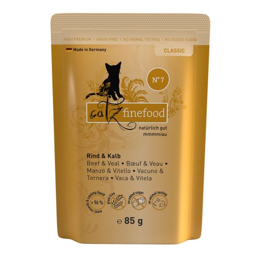 Catz finefood No.  7 Rind & Kalb 85g (Menge: 16 je Bestelleinheit)