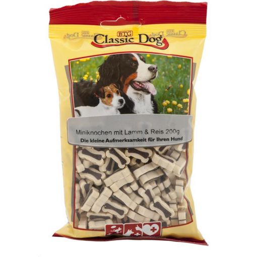 Classic Dog Snack Miniknochen mit Lamm & Reis 200g (Menge: 12 je Bestelleinheit)