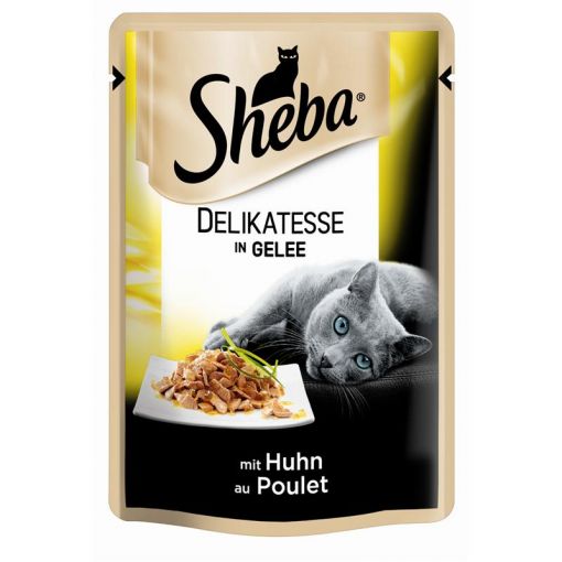Sheba Portionsbeutel Delicato mit Huhn in Gelee 85g (Menge: 24 je Bestelleinheit)