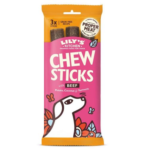 Lilys Kitchen Dog Chew Sticks with Beef 3 Stück 120g (Menge: 10 je Bestelleinheit)