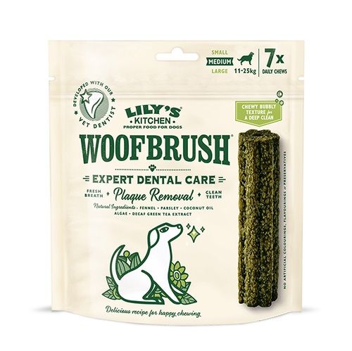 Lilys Kitchen Dog Woofbrush Expert Dental Care Medium 7 Stück (Menge: 5 je Bestelleinheit)