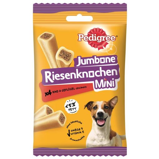 Pedigree Snack Riesenknochen Mini mit Rind & Geflügelgeschmack 160g (Menge: 8 je Bestelleinheit)