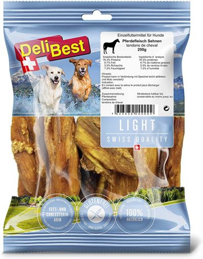 DeliBest Light Pferdesehnen 200 g (Menge: 6 je Bestelleinheit)