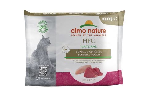 Almo Nature HFC Natural Thunfisch und Huhn 6x55 g (Menge: 8 je Bestelleinheit)