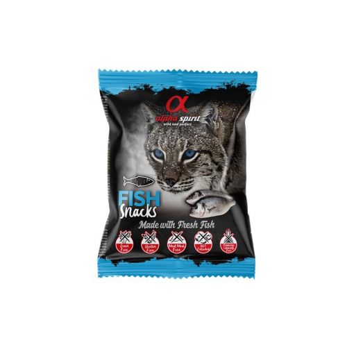 alpha spirit Cat Snack gewürfelt Fisch 50g