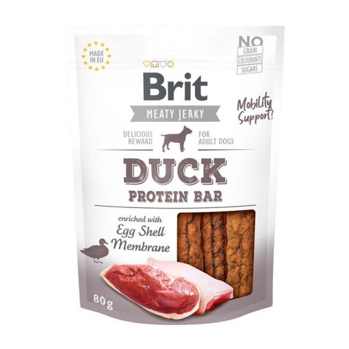 Brit Dog Snack Meaty Jerky Duck Protein Bar 80g (Menge: 12 je Bestelleinheit)