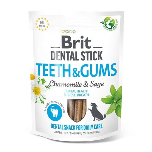 Brit Dog Snack Dental Stick Teeth & Gums - Chamomile & Sage 251g